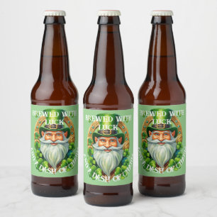 Étiquette Pour Bouteilles De Bière Brûlé avec la chance un peu de charme St Patrick's