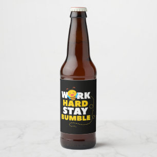 Étiquette Pour Bouteilles De Bière Cadeau d'apiculteur   Abeille Travail Dur Reste Bo