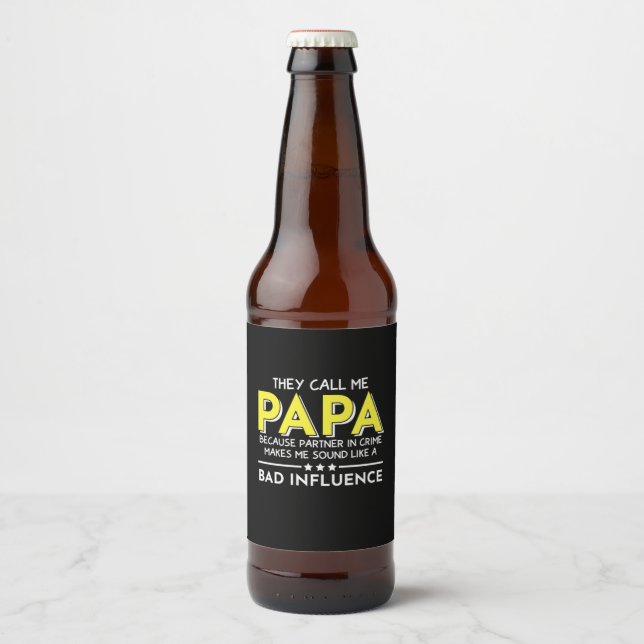 Étiquette Pour Bouteilles De Bière Cadeau de Papa On M'appelle Papas (Devant)