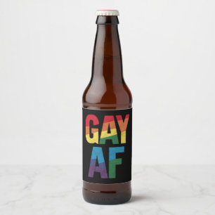 Étiquette Pour Bouteilles De Bière Cadeau gay AF LGBT Fierté Mois de la fierté
