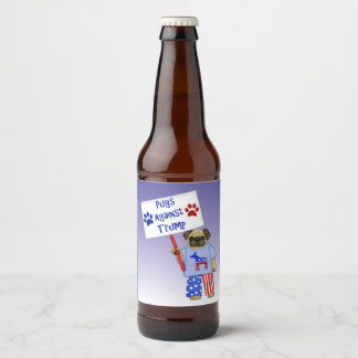 Étiquette Pour Bouteilles De Bière Carlins contre Trump