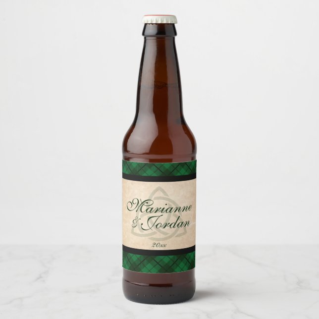 Étiquette Pour Bouteilles De Bière Carreaux celtiques (Devant)