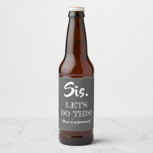 Étiquette Pour Bouteilles De Bière C'est Parti - Proposition Amusante de Demoiselle d