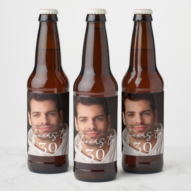 Étiquette Pour Bouteilles De Bière Cheers photo birthday party (Bouteilles)