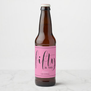 Étiquette Pour Bouteilles De Bière Cinquante et anniversaire ouvrier et cinquantième