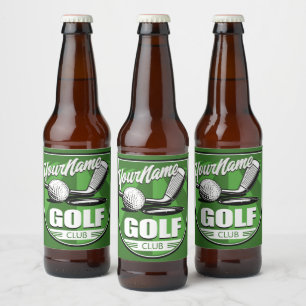 Étiquette Pour Bouteilles De Bière Club de golf NOM Pro Golfeur Joueur Personnalisé