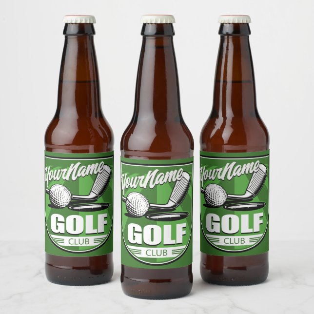 Étiquette Pour Bouteilles De Bière Club de golf NOM Pro Golfeur Joueur Personnalisé  (Bouteilles)