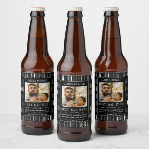 Étiquette Pour Bouteilles De Bière Cool Black Meilleur Papa Jamais Bonne Fête des pèr