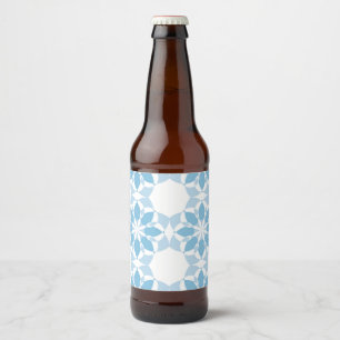 Étiquette Pour Bouteilles De Bière Cool, girly, moderne, tendance fleur unique abstra