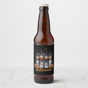 Étiquette Pour Bouteilles De Bière Cool Halloween Chats cadeau pour fille cadeau pour