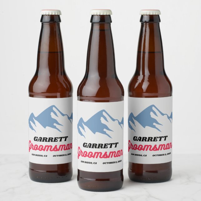 Étiquette Pour Bouteilles De Bière COORS Groomsman Proposition Nom personnalisé Cadea (Bouteilles)