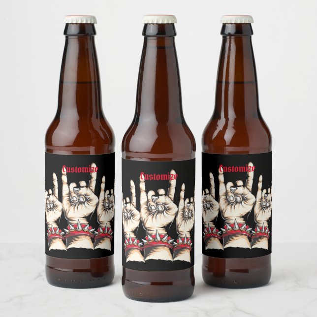 Étiquette Pour Bouteilles De Bière Cornes noires (Bouteilles)