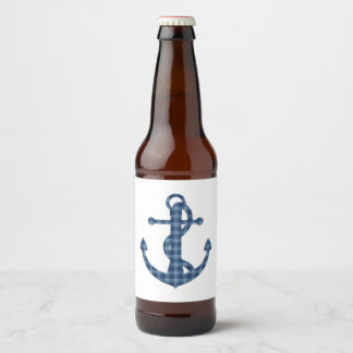 Étiquette Pour Bouteilles De Bière Créez votre propre personnalisation | Ancrage bleu