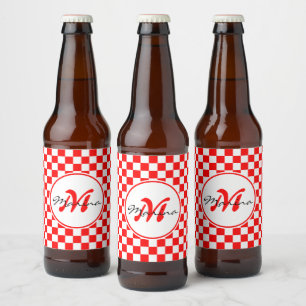 Étiquette Pour Bouteilles De Bière Croatie   Hrvatska   Nom Monogramme