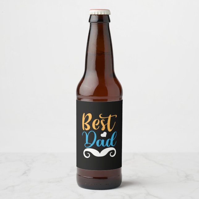 Étiquette Pour Bouteilles De Bière Daddy Gift Best Papa (Devant)