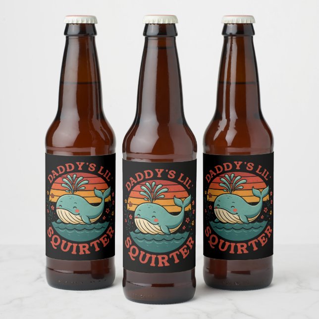 Étiquette Pour Bouteilles De Bière Daddy Little Whale (Bouteilles)