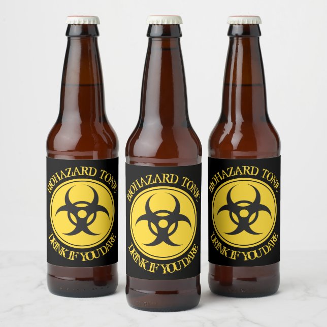 Étiquette Pour Bouteilles De Bière Danger de bio Danger de tonus (Bouteilles)