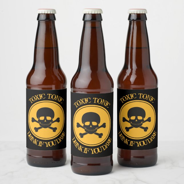 Étiquette Pour Bouteilles De Bière Danger Tonique Toxique (Bouteilles)