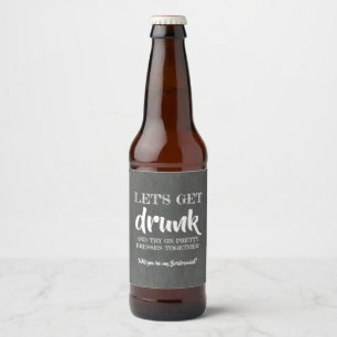 Étiquette Pour Bouteilles De Bière Délivrons-nous - Drôle projet de servante d'inform