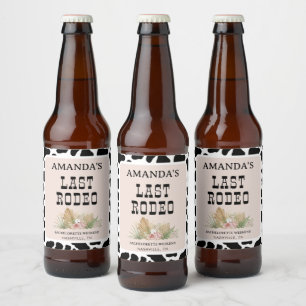 Étiquette Pour Bouteilles De Bière Dernier Rodeo Cowgirl Bachelorette Week-end fête