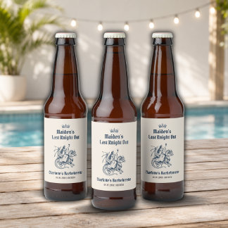 Étiquette Pour Bouteilles De Bière Dernière Chevalier de la Mariée Médiévale
