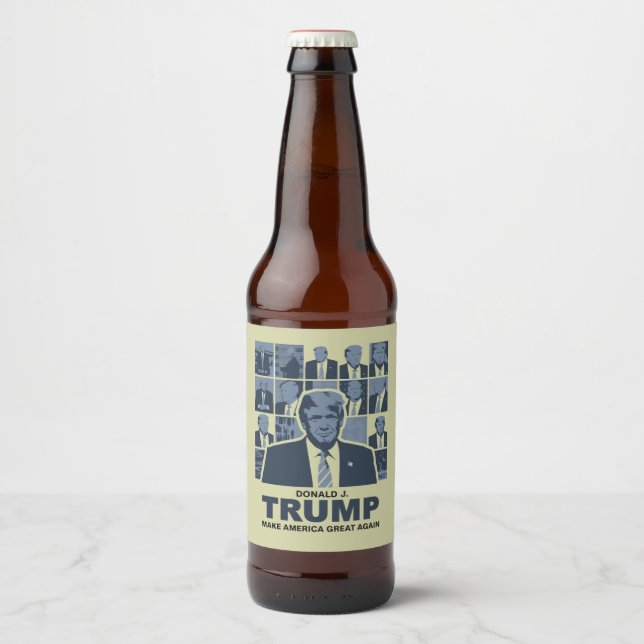 ÉTIQUETTE POUR BOUTEILLES DE BIÈRE DONALD TRUMP (Devant)
