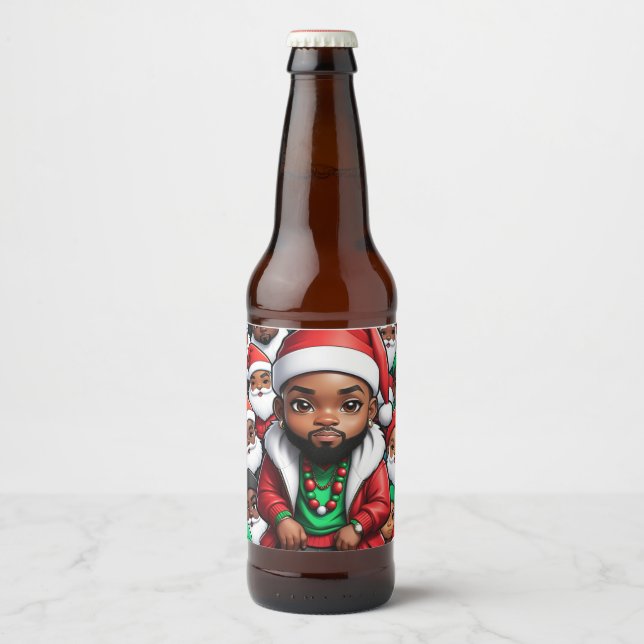 Étiquette Pour Bouteilles De Bière Dope Santa Beer Bottle Label (Devant)