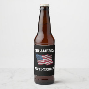 Étiquette Pour Bouteilles De Bière Drapeau Pro America Anti Trump Vintage USA