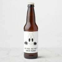 Drôle Bière Bouteille Étiquette Curiosity Yeux Tex