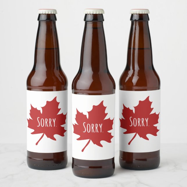 Étiquette Pour Bouteilles De Bière Drôle Canadien (Bouteilles)
