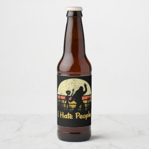Étiquette Pour Bouteilles De Bière drôle je déteste les gens