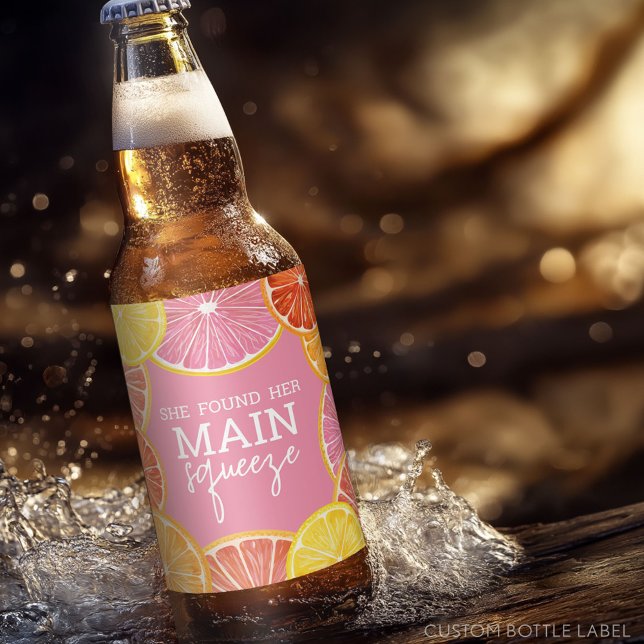 Étiquette Pour Bouteilles De Bière Elle a trouvé sa Baby Shower de mariage (Custom Party Beer Label - Wedding Anniversary)