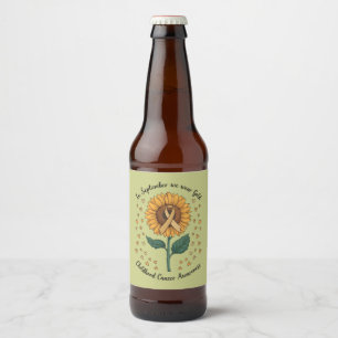 Étiquette Pour Bouteilles De Bière En septembre nous portons de l'or pour la sensibil