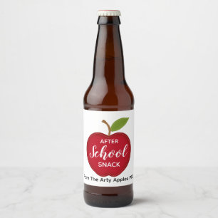 Étiquette Pour Bouteilles De Bière enseignant Après l'école snack bière