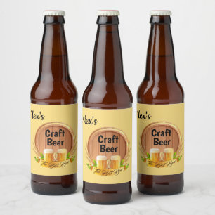 Étiquette Pour Bouteilles De Bière Ensemble d'étiquettes de bière personnalisées