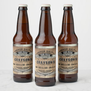 Étiquette Pour Bouteilles De Bière Enterrement de vie de garçon Tonneau de whisky rus