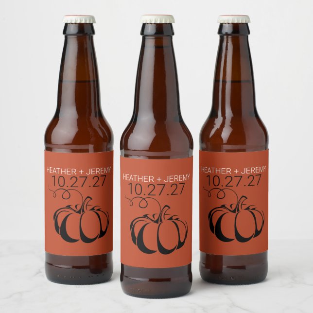 Étiquette Pour Bouteilles De Bière Épice citrouille (Bouteilles)