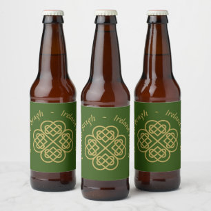 Étiquette Pour Bouteilles De Bière Erin Go Bragh Or Trinité celtique