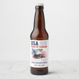 Étiquette Pour Bouteilles De Bière États-Unis 1776-2026 Le 250e anniversaire de l'Amé