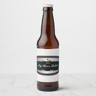 Étiquette Pour Bouteilles De Bière Étiquette de bière classique américain noir