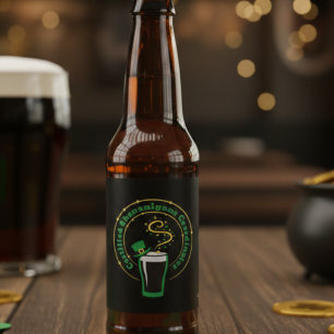 Étiquette Pour Bouteilles De Bière Étiquette de bière drôle pour la Saint-Patrick She