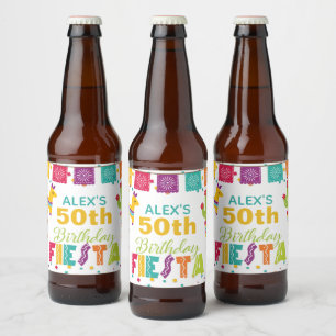 Étiquette Pour Bouteilles De Bière Étiquette de bière Fiesta blanche - Personnaliser