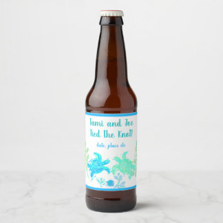Étiquette Pour Bouteilles De Bière Étiquette de bouteille de bière de mariage de plag