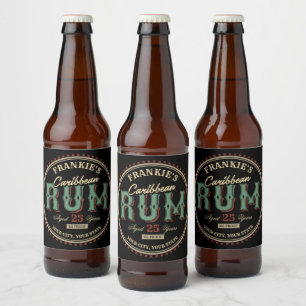 Étiquette Pour Bouteilles De Bière Étiquette de bouteille de rhum personnalisée pour 