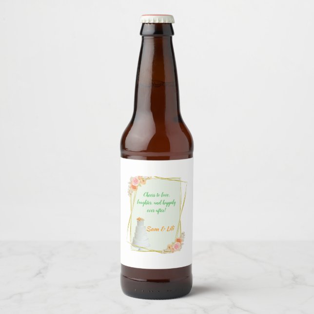 Étiquette Pour Bouteilles De Bière Étiquette de bouteille de vin de mariage et de vin (Devant)
