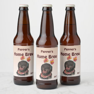 Étiquette Pour Bouteilles De Bière Étiquette noir de bière de chien de labrador