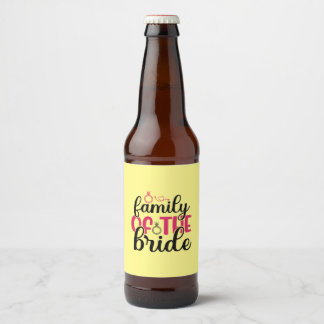 Étiquette Pour Bouteilles De Bière Famille mariage De La Mariée
