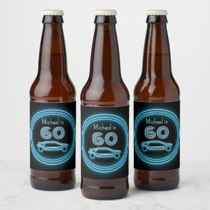 Étiquette Pour Bouteilles De Bière Fast Cars : autosport thème personnalisé âge homme