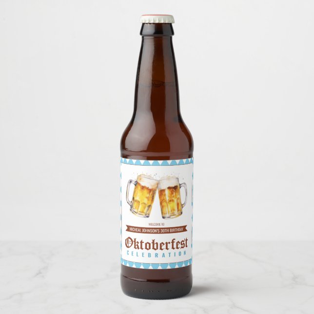 Étiquette Pour Bouteilles De Bière Fête de la bière Oktoberfest fête d'anniversaire (Devant)