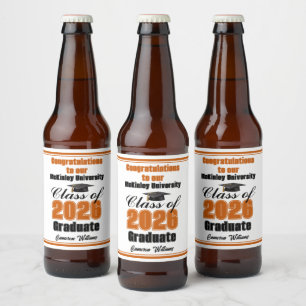 Étiquette Pour Bouteilles De Bière Fête de remise des diplômes de la promotion 2026 d